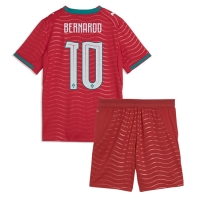 Camiseta Portugal Bernardo Silva #10 Primera Equipación Replica Mundial 2026 para niños mangas cortas (+ Pantalones cortos)